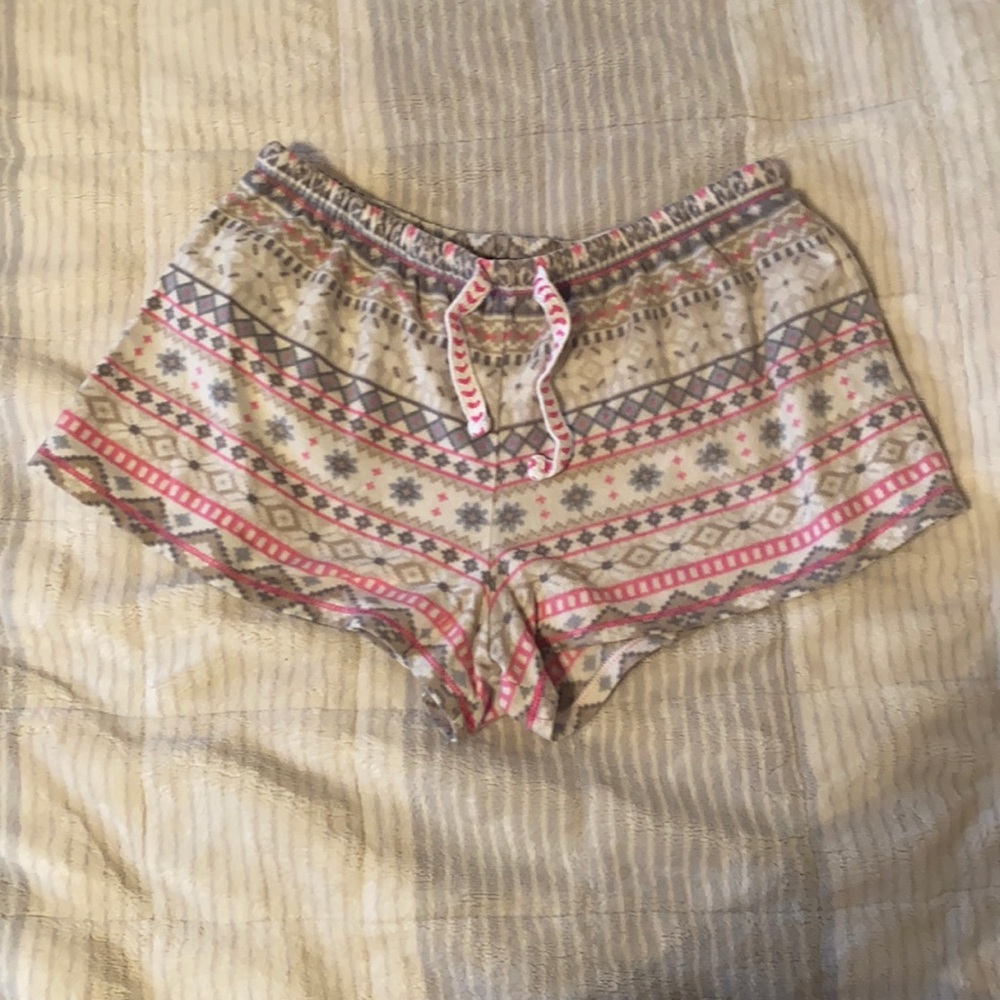 Felt patterned pajama shorts